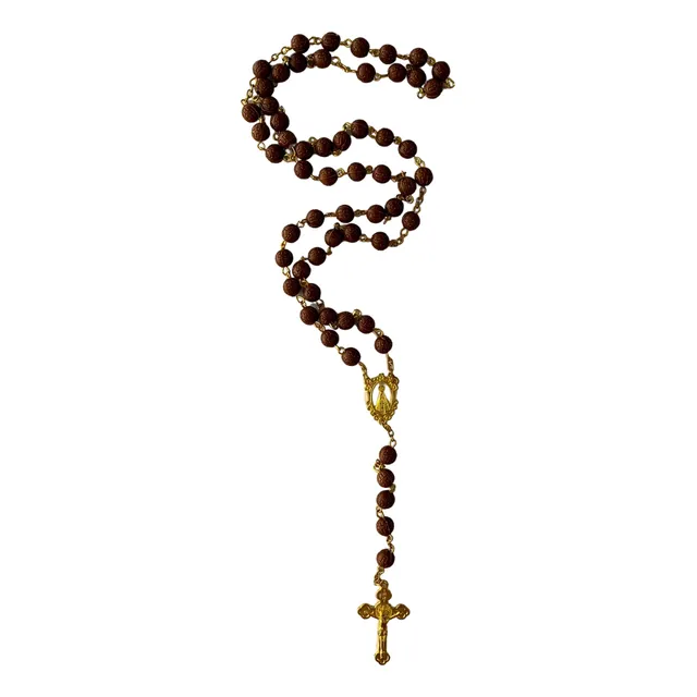 Terço Católico Com Medalha N S Aparecida E Jesus Crucificado