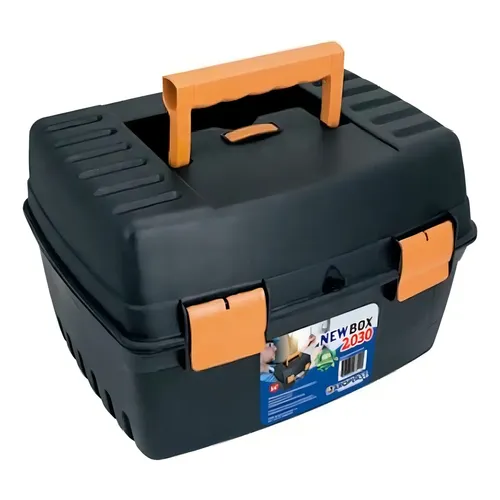 Caixa Plástica Modular Dexter Pro 26L Preto Laranja Sem Alça