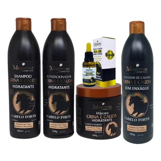 Kit Crina E Cauda Com Ativador + Sérum Capilar 30ml Maycrene