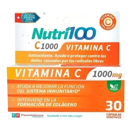 Nutri100 C1000 Vitamina C 1000 Mg X 30 Cápsulas