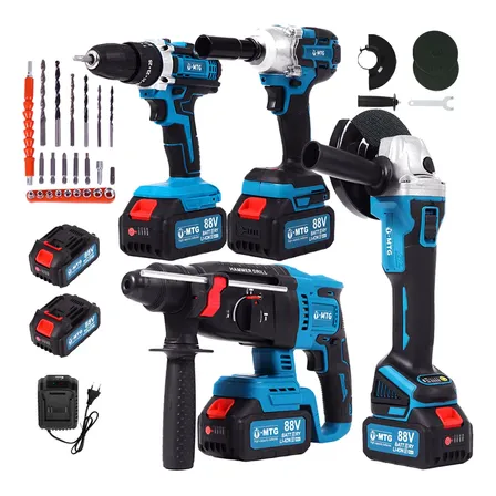 Kit Elétrico : Martelete Esmerilhadora Furadeira Impacto