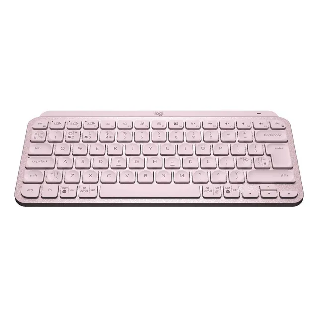 Teclado bluetooth Logitech Master Series QWERTY inglés UK color rosa con luz blanca