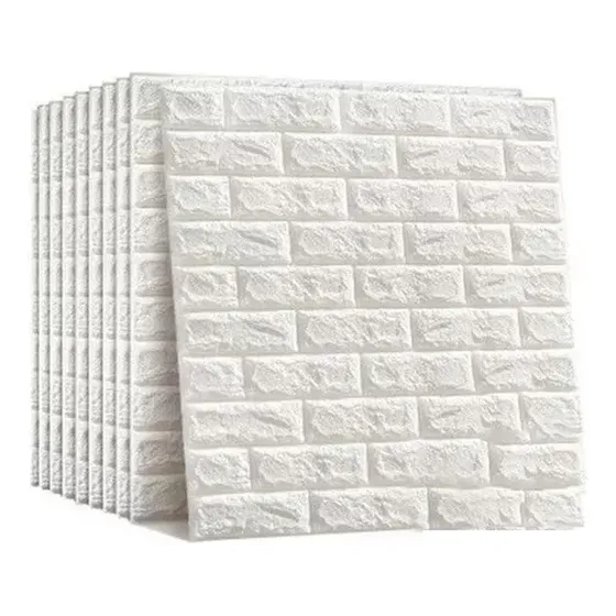 Kit 10 Placas Auto Adesivo 3d Painel Papel Parede Decorativo