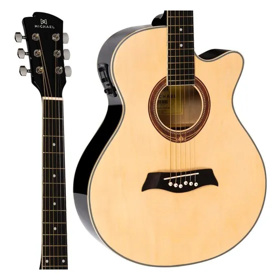 Violão Minijumbo Michael Elétrico Vma320 Na Saída P10 Cor Natural Orientação da mão Destro