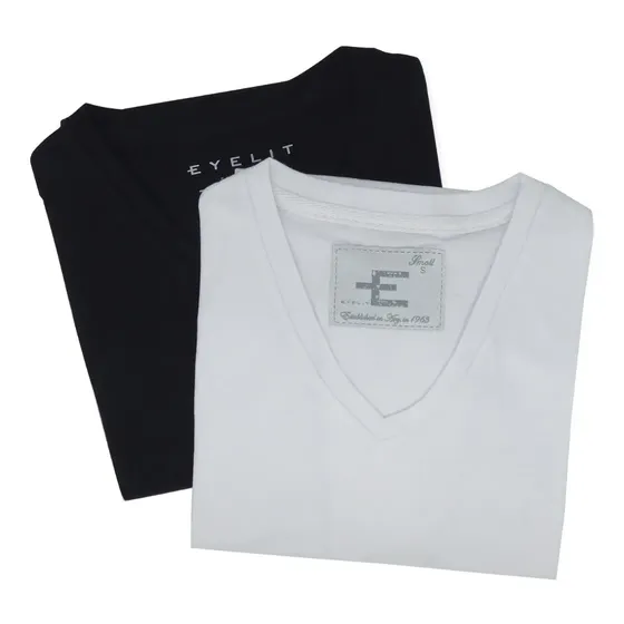 Pack X 2 Remeras Algodón Eyelit M. Corta Cuello V Art 4452