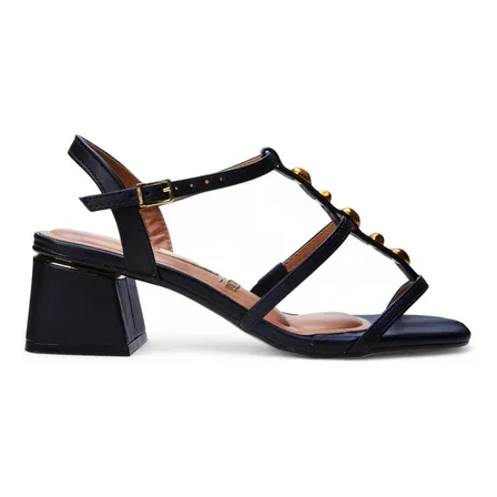 Sandália Casual Feminina Com Salto Bloco 6428-153 Vizzano