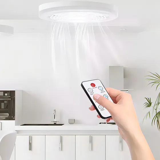 Genérica Fan, Fan Light, Multifunction Fan, E27 1 127v Blanco Blanco