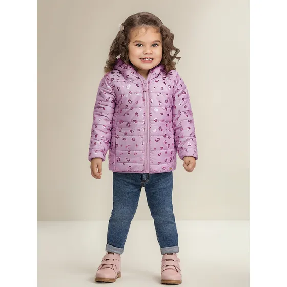 Jaqueta Infantil Menina Casaco Inverno Trick Nick Lilas