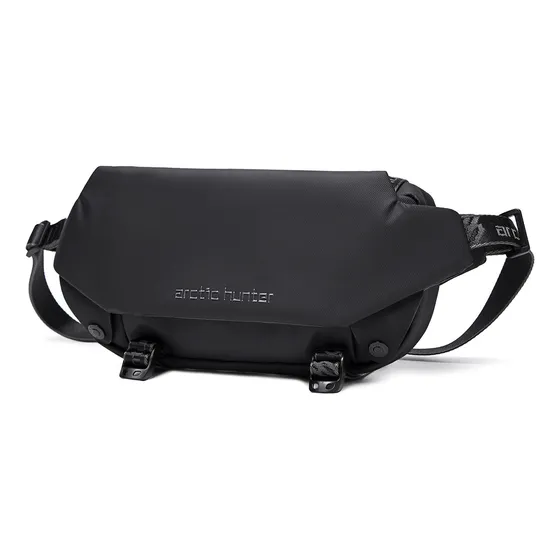 Arctic Hunter YB00047 Canguro Riñonera Impermeable Elegante Antirrobo Color Negro