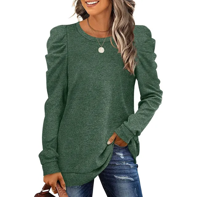 Sudadera Manga Larga Cuello Redondo Para Mujer Blusa Talla
