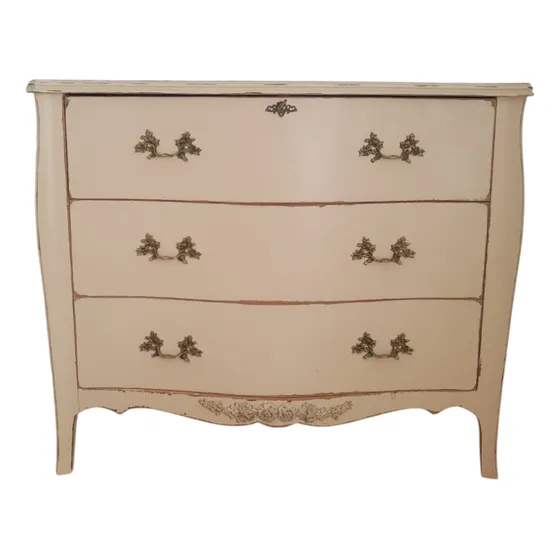 Comoda Antigua Estilo Frances Beige (Reacondicionado)