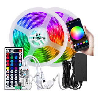 Luzes De Natal Rgb 5050 30m Colorida Modelo Wi-fi Com Fonte Luzes De Natal Rgb 5050 30m Colorida Modelo Wi-fi Com Fonte