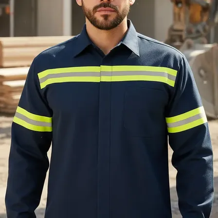 Camisola Para Trabajo Industrial De Mezclilla 10 Onzas