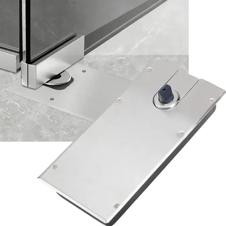 Mola Hidráulica De Piso Mola De Piso Porta De Vidro Hidráulica T-818 Suporta 120kg Quatro Eixos Sem Posicionamento + Grampo Superior + Grampo Inferior + Eixo Superior