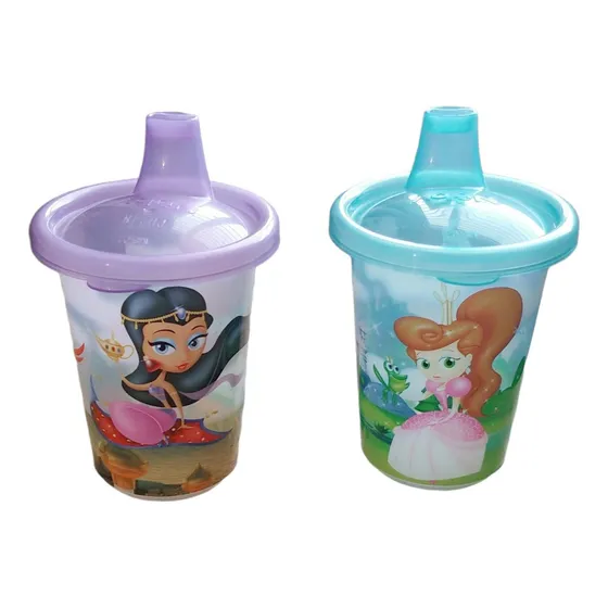 2 Vasos Princesas Nuby De Pico, Dosificador - 300 Ml/10 Oz