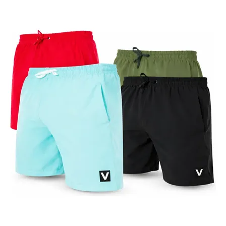 Kit 4 Bermudas Masculina Tectel Shorts Casual Para Treino Cores Variadas Lisa Gg
