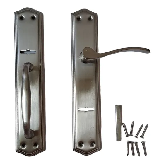 Manilla Plateada Curva Para Puerta 