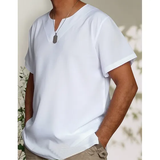 Bata Masculina Oxfordine Plus Size Umbanda Candomblé