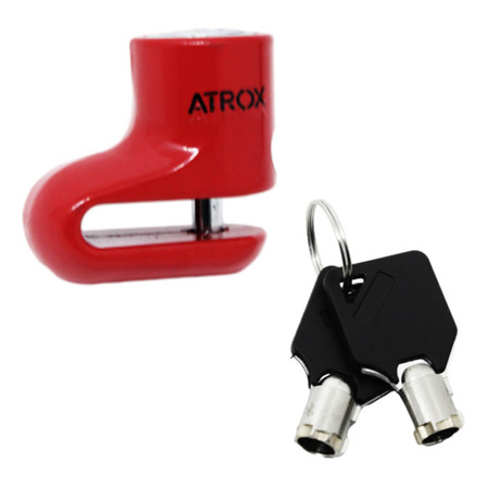 Cadeado Trava Disco Para Moto 25 Mm Vermelho Universal Atrox Cadeado Trava Disco Para Moto 25 Mm Vermelho Universal Atrox