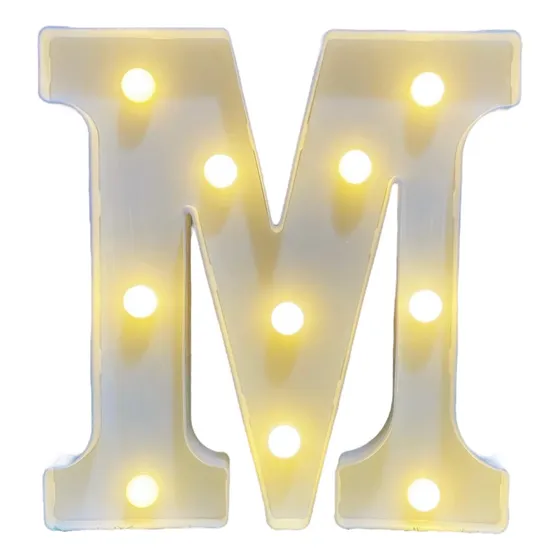 Lamparas De Luz Led En Forma De Letras 22cm
