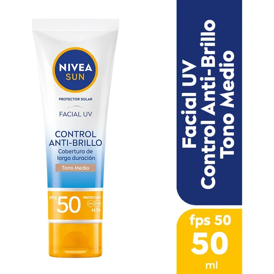 Protector Solar Facial Anti-Brillo FPS50 Tono Medio 50ml Nivea