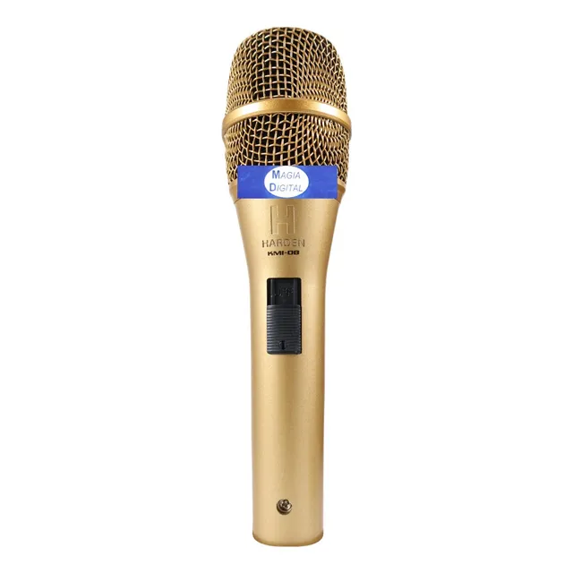 Micrófono Multi-function KMI-08 Dinámico Cardioide color dorado