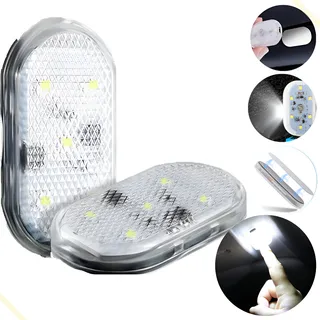 Luz Led Interior Carro Recarregável Toque Branca Rgb P/ Teto