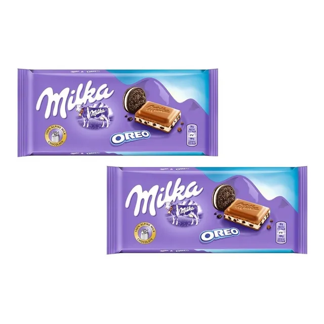 Chocolate Milka Oreo 2 Barras De 100 Gramos Cada Una