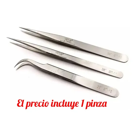 1 Pinzas Pestañas Pelo A Pelo - mL a $16400