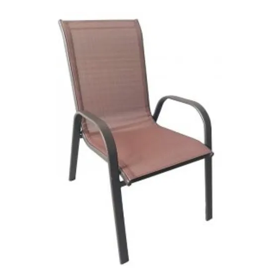 Silla P/exterior Terrazas Piscinas Jardín Marrón Tela Resist