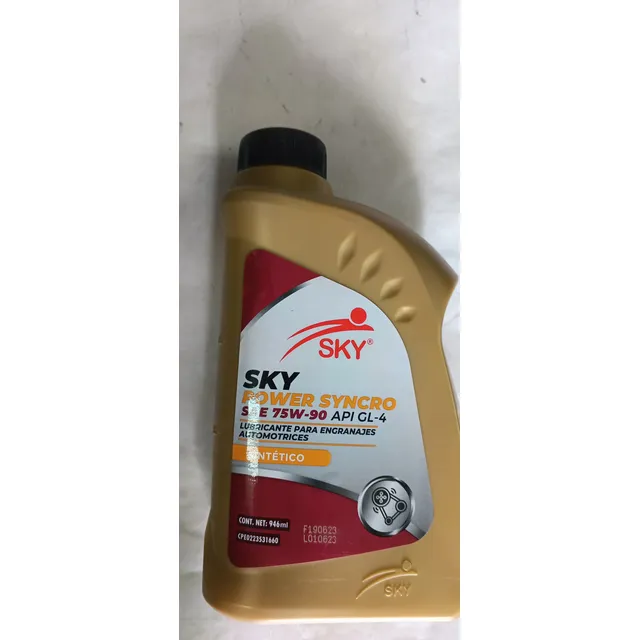 Aceite Sky Sintético 75w-90, Api Gl -4 Para Engranes Auto !!