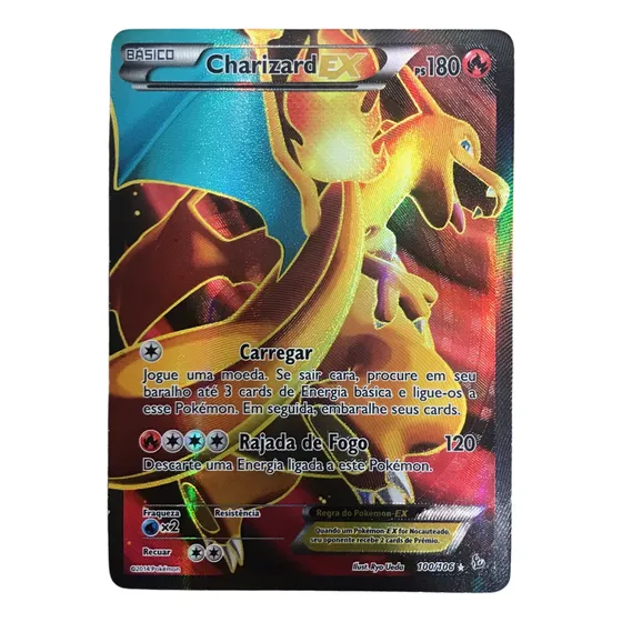 Carta Pokémon - Charizard Ex Full Art. 100/106 Flash De Fogo
