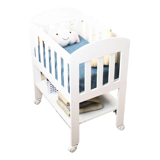 Mini Berço Portátil Com Colchão Bebê Branco Carolina Baby