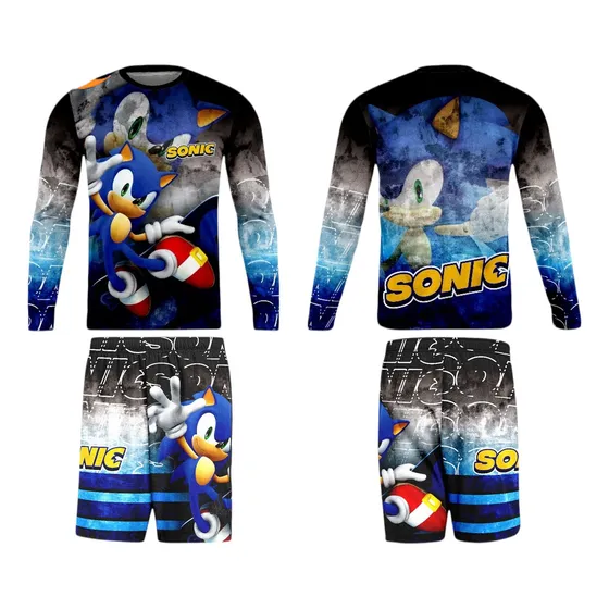 Traje De Baño De Spiderman Sonic Minecraft Manga Larga