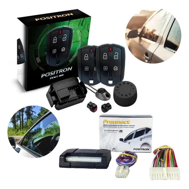 Alarme Ex360 Positron + Pronnect 280 Módulo Vidro Eletrico