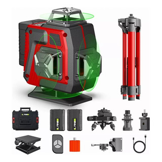 Nivel Láser Autonivelante 360° 16 Líneas Verde Con Trípode Nivel Láser Autonivelante 360° 16 Líneas Verde Con Trípode