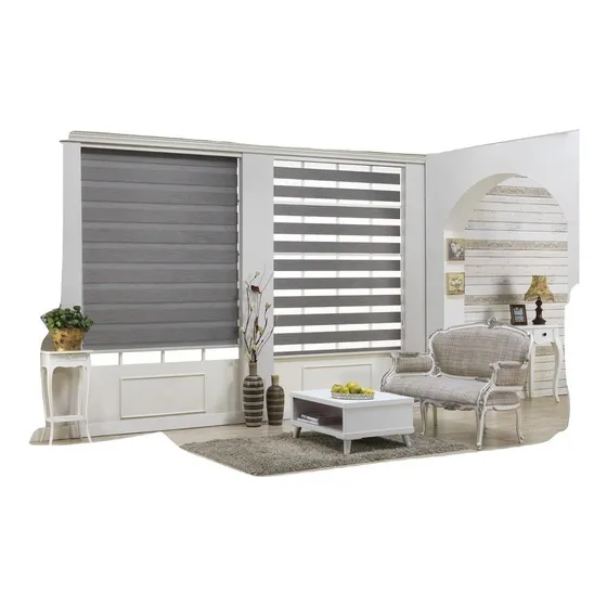 Cortinas Roller Duo Gris 130cm X 220cm