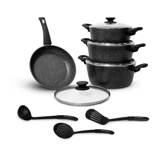 Olla Antiadherente Ultragranito Finezza Fz-x1713m 11 Piezas 
