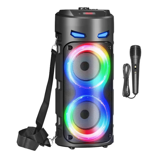 Altavoz Bluetooth Karaoke Portátil Recargable Con Micrófono