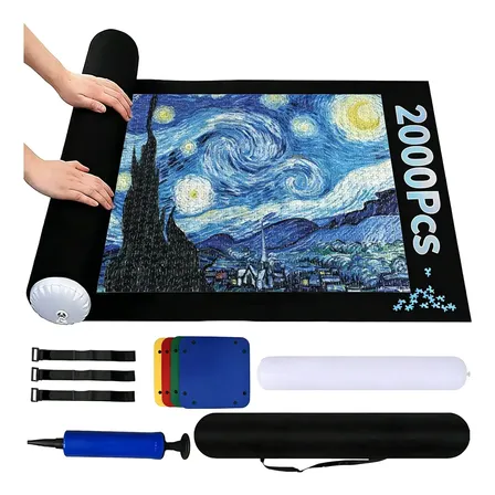 Porta Puzzle Suporte 2000 Peças - Quebra-cabeça Anti-stress Preto