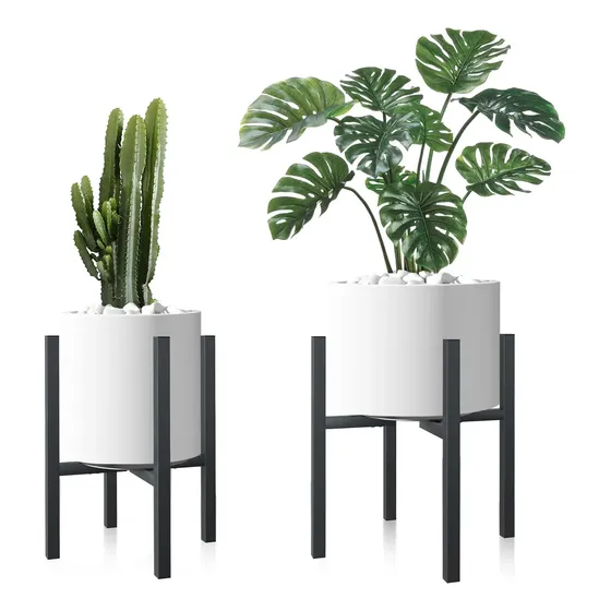 2 Bases De Metal Para Macetas, Soportes Ajustables Para Mace