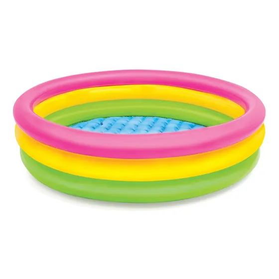 Piscina inflable redonda Intex 57412 de 1.14m x 25cm 131L rosa, amarilla y verde