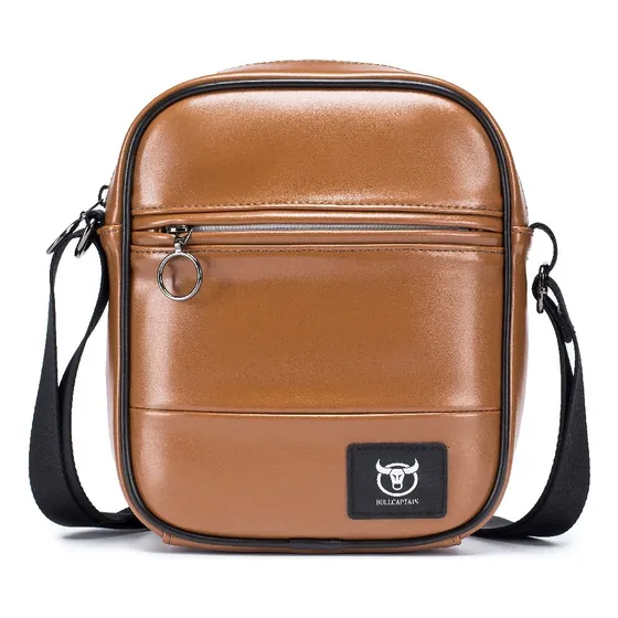Bullcaptain - Morral De Cuero Pu Mate Djb-311-br Marrón