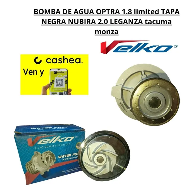 Bomba De Agua Optra 1.8 Tapa Negra Tacuma Nubira Leganza 2.0