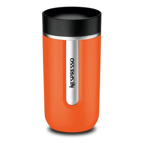 Nespresso Termo Cooler Nomad Travel Mug 400ml Naranja Y Lila