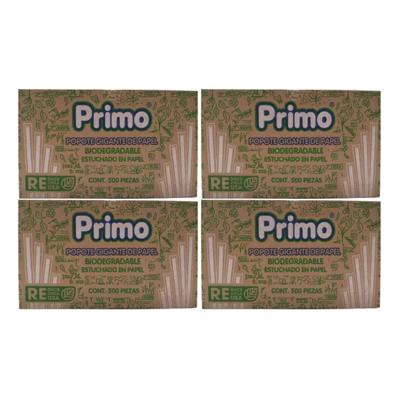 Popote De Papel Primo 2000 Pzas