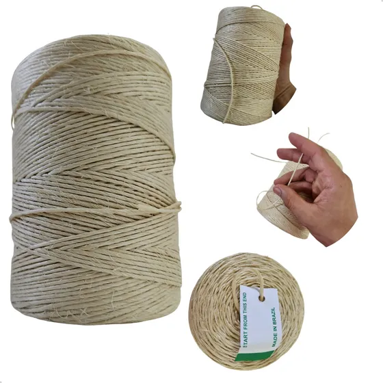 Corda De Sisal Fio 100 Metros 2mm Decoração E Artesanato