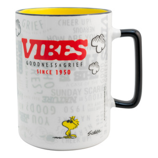 Taza De Porcelana Bitono Snoopy 75 Aniversario Peanuts 405ml Color Amarillo Taza De Porcelana Bitono Snoopy 75 Aniversario Peanuts 405ml Color Amarillo