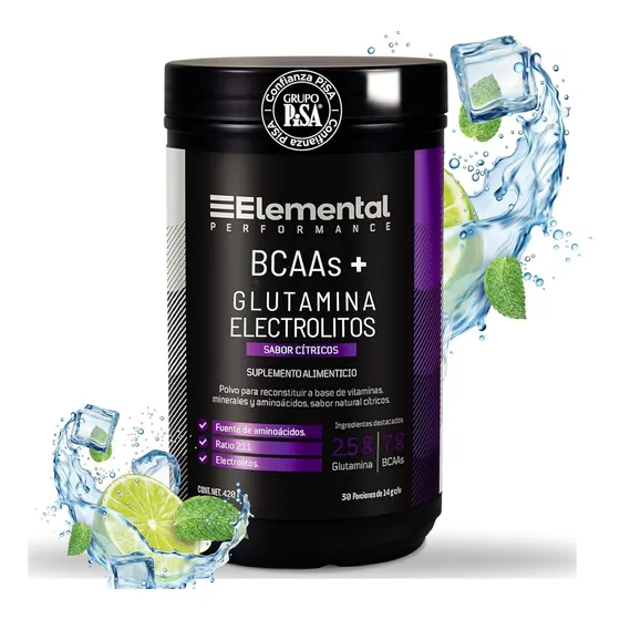 Elemental Bcca Aminoácidos Esenciales 30 Servings Sabor Citricos