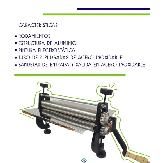 Laminadora De Masa O Fondant De 40cm Rodillos Acero 2 In